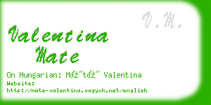 valentina mate business card
